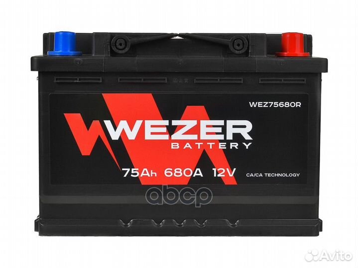 WEZ75680R аккумуляторная батарея 75Ah 680A +сп