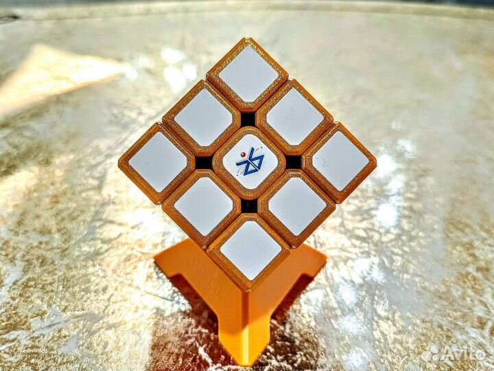 Золотой Кубик Рубика 3х3 металлический