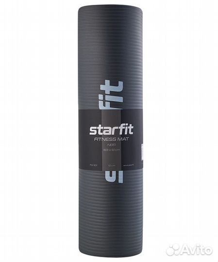 Коврик для йоги FM-301 NBR 183x58x1,0 см. серый