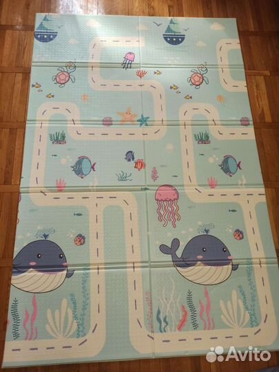 Коврик детский складной двусторонний для ползания