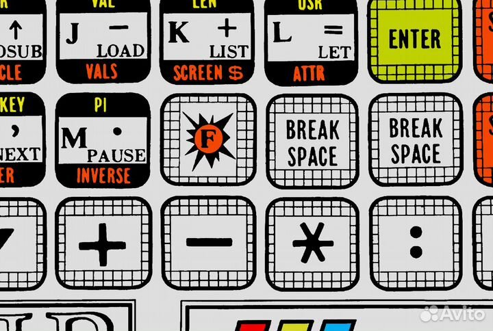 Комплект наклеек для ZX Spectrum N&V Universal 6