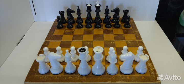Большие шахматы дерево, пластик комплект СССР