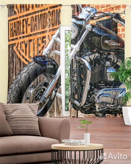 Шторы декоративные Motor Harley Davidson