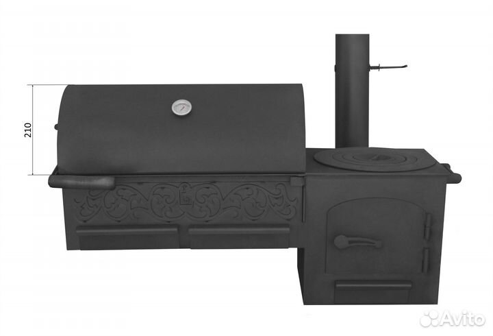 Мангал, печь под казан, пкм-смокер с подставкой