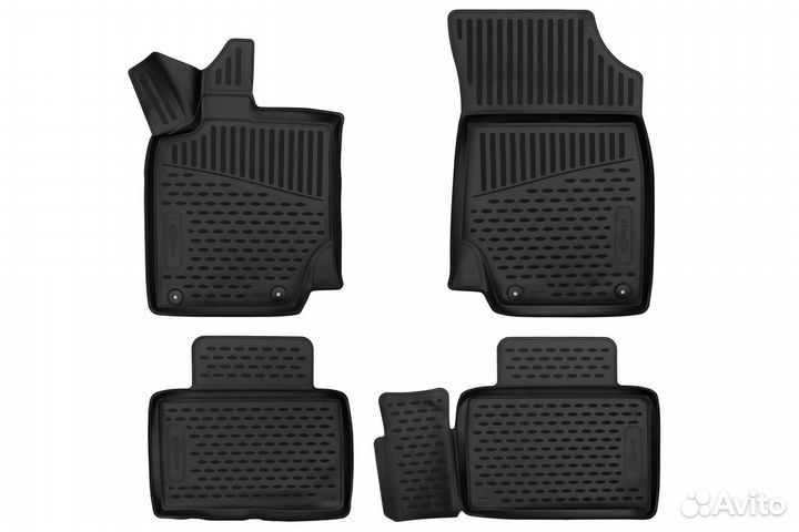 Коврики 3D в салон geely Atlas, 2017- 4шт. (пу, по