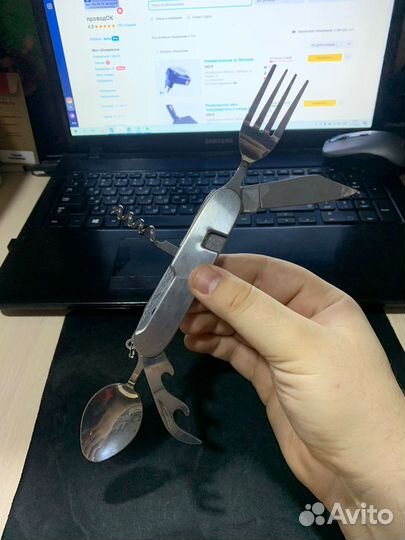 Туристический набор (нож/штопор/ложка/вилка)