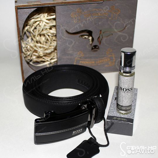 Подарок мужчине на 23 февраля(ремень+парфюм)