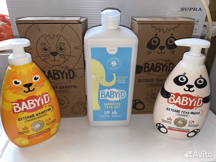 Новый детский набор шампунь -гель-мыло
