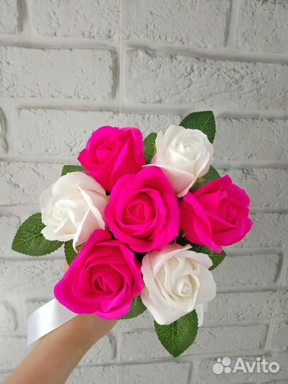 Букет из мыльных роз