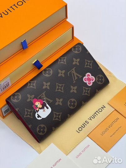 Кошелёк конверт Louis Vuitton LV канва кожа
