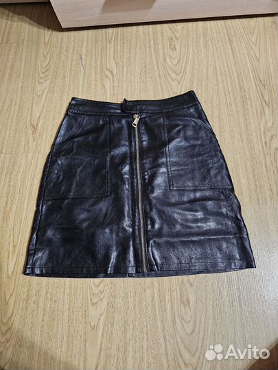 Юбка экокожа
