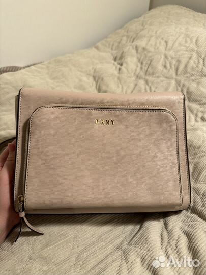 Сумка dkny бежево-розовая оригинал