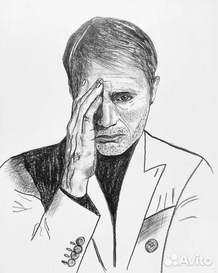 Портрет по фото карандашом