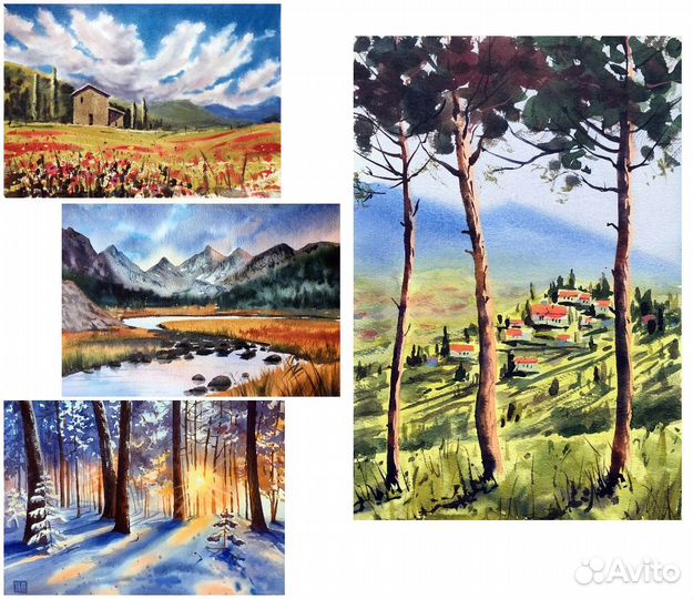 Картина акварель