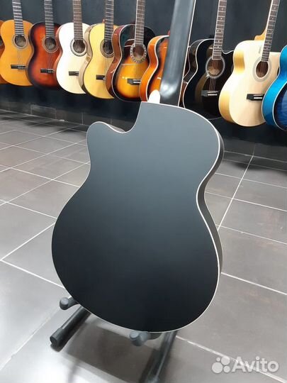 Акустическая гитара Новая Чёрная матовая