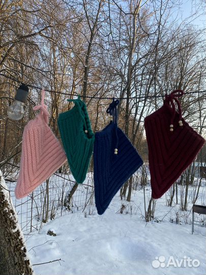 Шапочка зимняя эльф шлем с помпоном