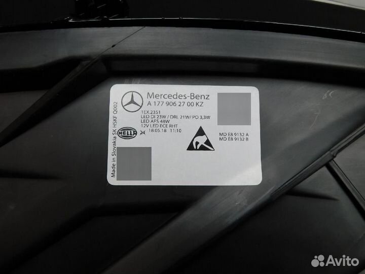 Фара левая Mercedes-Benz A-Class
