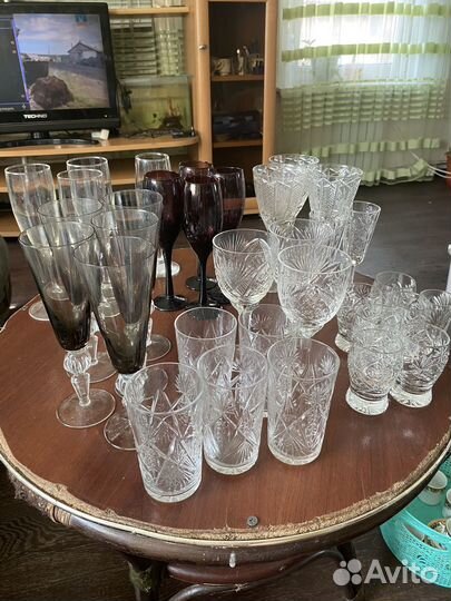Рюмки бакалы хрусталь и чешское стекло