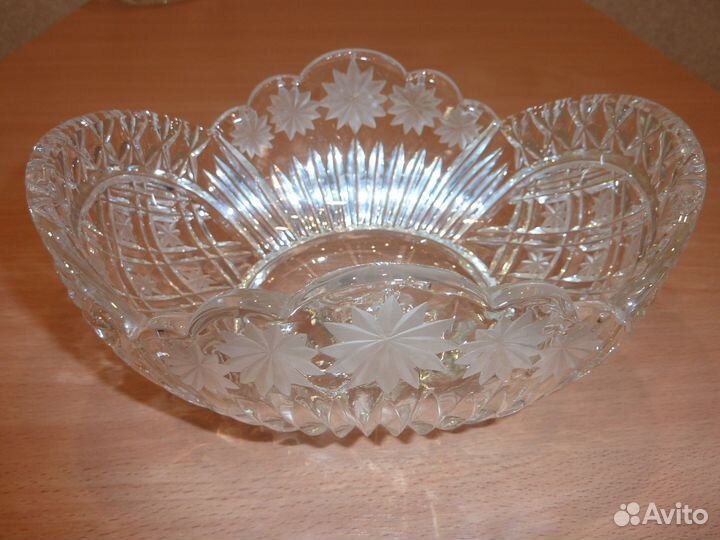 Ваза хрустальная (салатница,конфетница) Чехия
