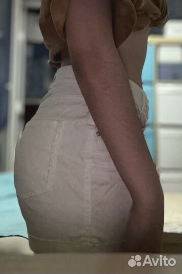 Шорты хлопково-джинсовые