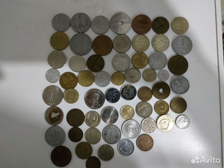 Монеты СССР, европа, азия - 62шт