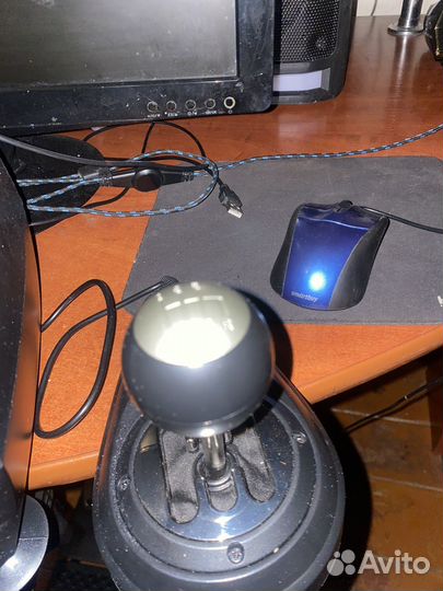 Игровой руль 900 градусов 3 педали и кпп