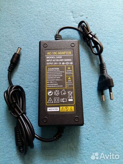 Блок Питания 24В (2.0А) для Электронных Устройств