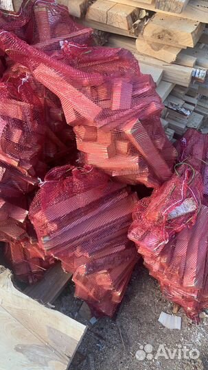 Дрова березовые колотые в мешках