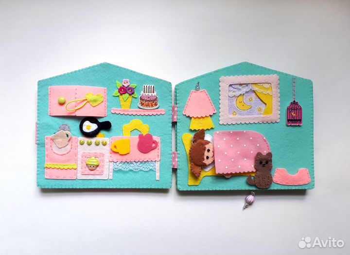 Кукольный домик - книжка из фетра