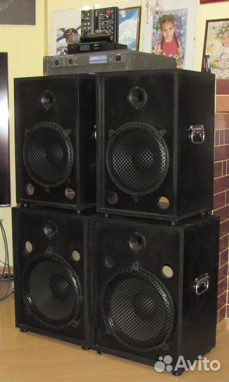 Колонки F.Audio 2160W Pro 4шт+Усилок+Микшер+Mic