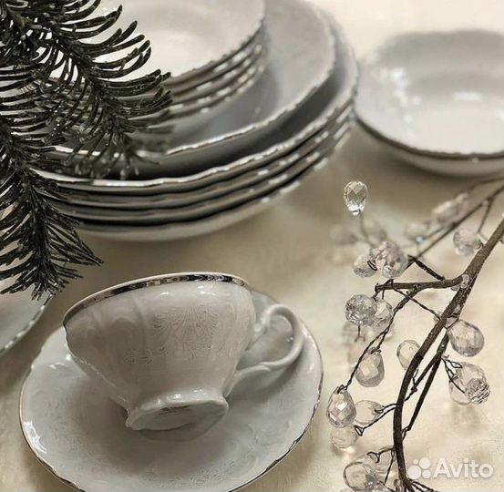 Чашка с блюдцем классика 