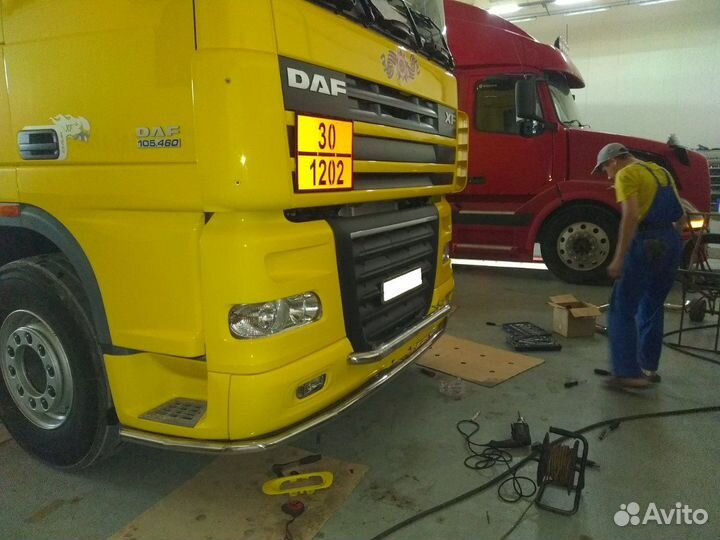 Защита переднего бампера DAF 105 53 мм