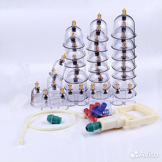 Набор банок для массажа, 24 штуки