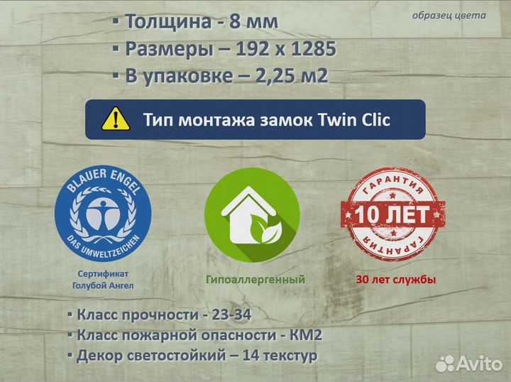 Ламинат дуб с фаской