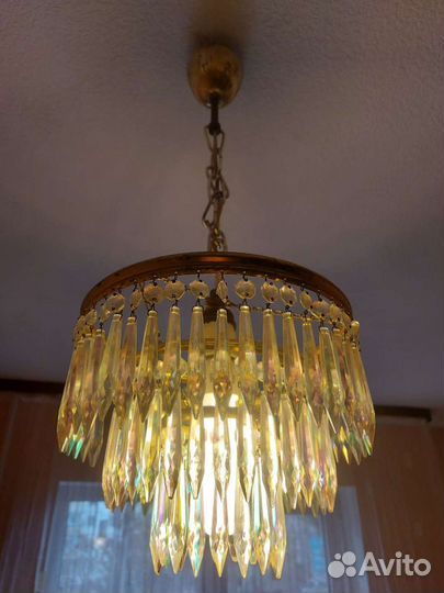 Люстра из Чешского хрусталя СССР