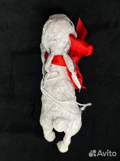 Ватная елочная игрушка Заяц ручная работа