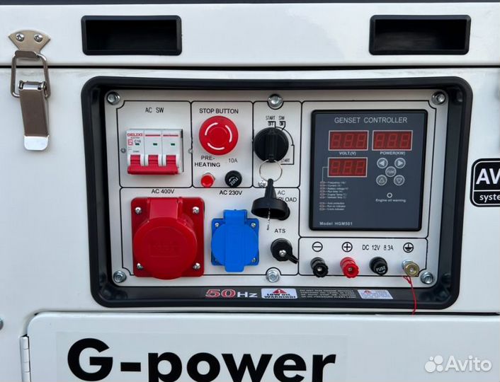 Генератор дизельный 10 кВт G-power трехфазный