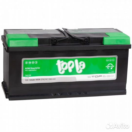 Аккумулятор Topla AGM 105R обр. пол. 105 Ач