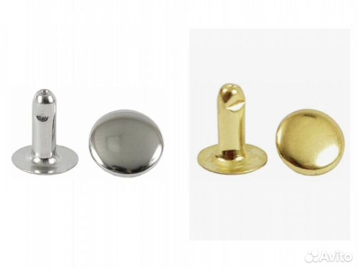 Хольнитены односторонние 9 мм 7 мм золото серебро