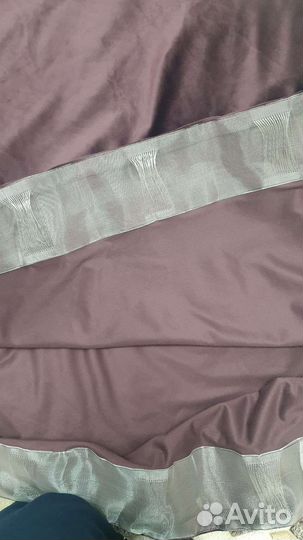 Комплект готовых штор блекаут ширина 240.длина 260