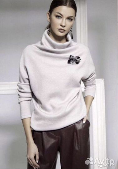 Авторская брошь ручной работы Котик