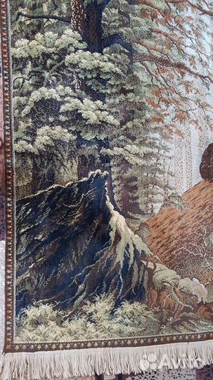 Антикварный ковёр «Утро в сосновом лесу» Гдр