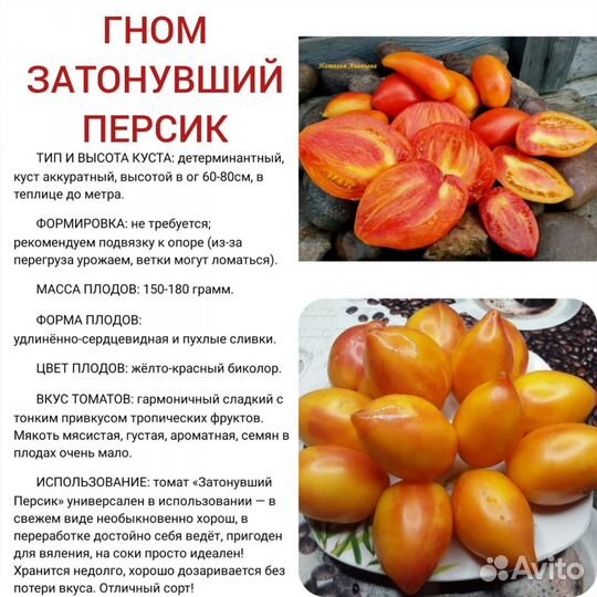 Семена томатов серии Гном