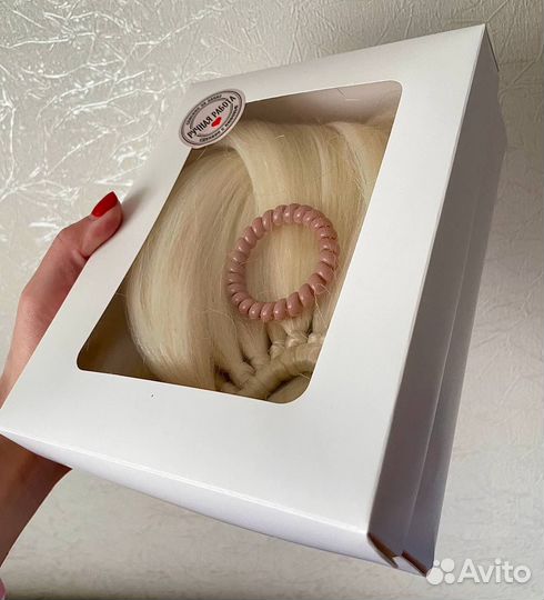 Хвост шиньон на резинке