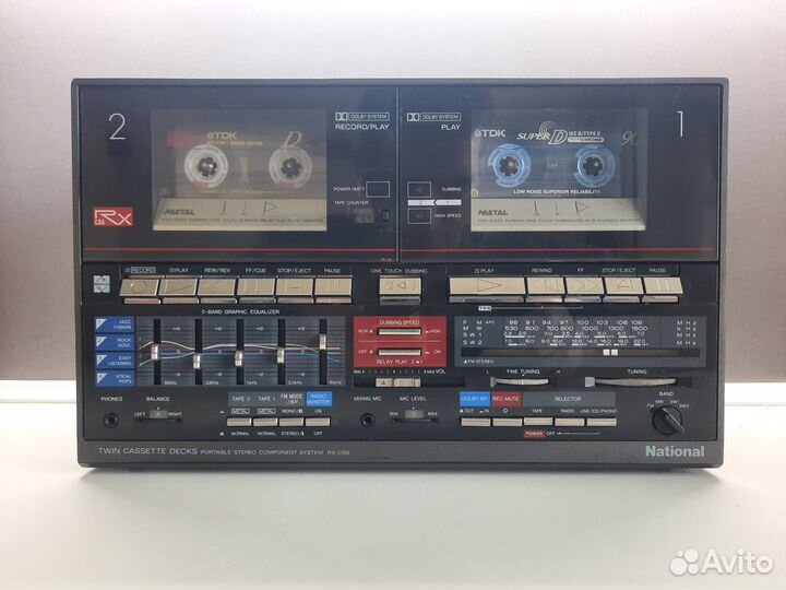 Двухкассетный японец National RX-C66