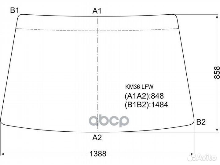 Стекло лобовое (В резинку) Toyota Lite Ace 85-9