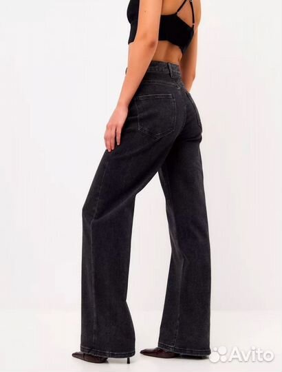 Джинсы прямые с высокой посадкой
