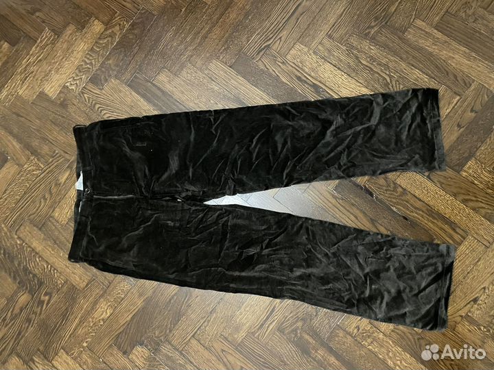 Бархатные мужские брюки Armani прямой силуэт