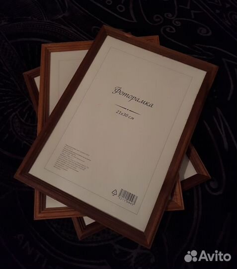 Рамка для фото А4, коричневый, дерево