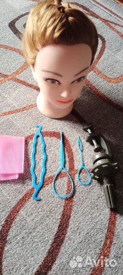 Голова манекен учебный парикмахерский